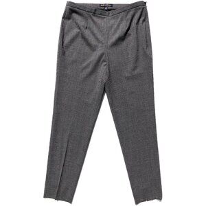 Brooks Brothers pants women size 6 Italy wool stretch tapered gray houndstooth